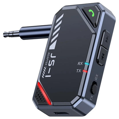 JS1 Bluetooth 5.4 Transmitter Receiver Car Audio 3.5mm AUX Adapter for Speaker Amplifier