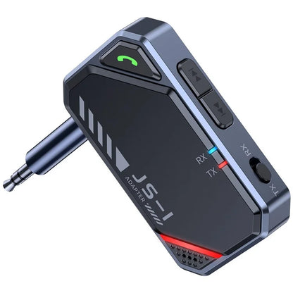 JS1 Bluetooth 5.4 Transmitter Receiver Car Audio 3.5mm AUX Adapter for Speaker Amplifier