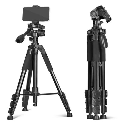 QZSD Q111H SLR Camera Phone Stand Aluminum Alloy+ABS Telescopic Live Streaming Photography Tripod