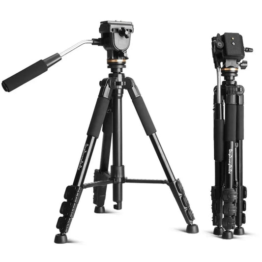 QZSD Q111S 152cm SLR Camera DV Floor Stand Telescopic Live Streaming Photography Tripod
