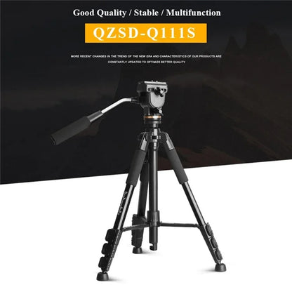 QZSD Q111S 152cm SLR Camera DV Floor Stand Telescopic Live Streaming Photography Tripod