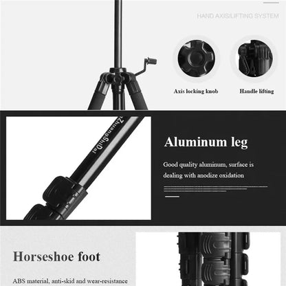 QZSD Q111S 152cm SLR Camera DV Floor Stand Telescopic Live Streaming Photography Tripod