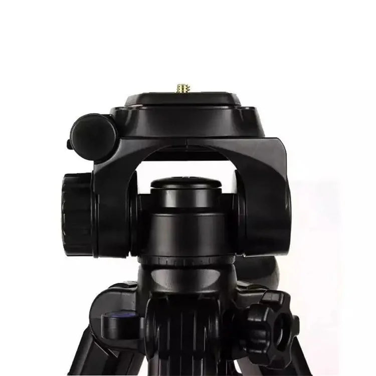 QZSD Q111 SLR Camera Floor Stand Aluminum Alloy + ABS Telescopic Live Streaming Photography Tripod