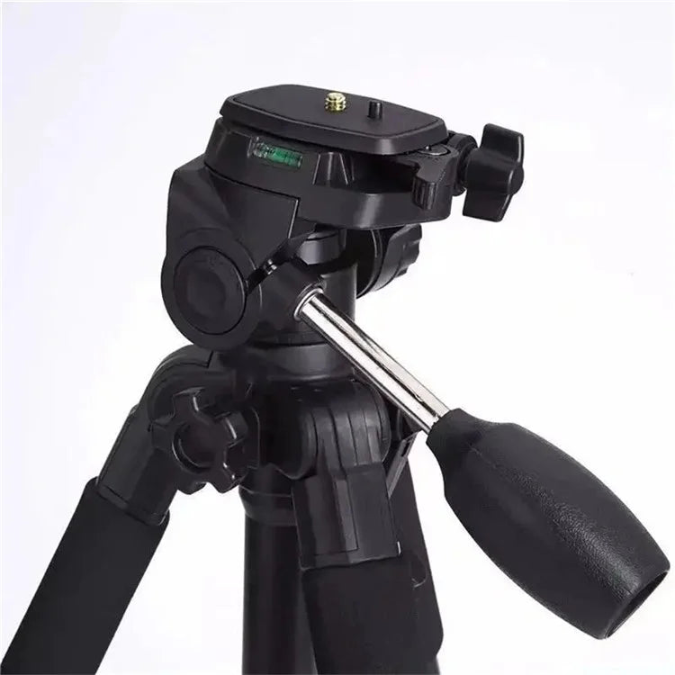 QZSD Q111 SLR Camera Floor Stand Aluminum Alloy + ABS Telescopic Live Streaming Photography Tripod