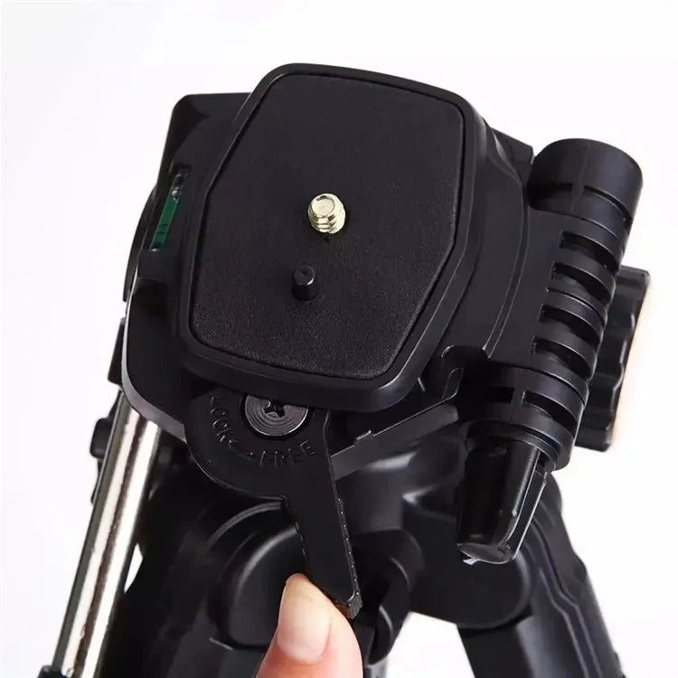 QZSD Q111 SLR Camera Floor Stand Aluminum Alloy + ABS Telescopic Live Streaming Photography Tripod
