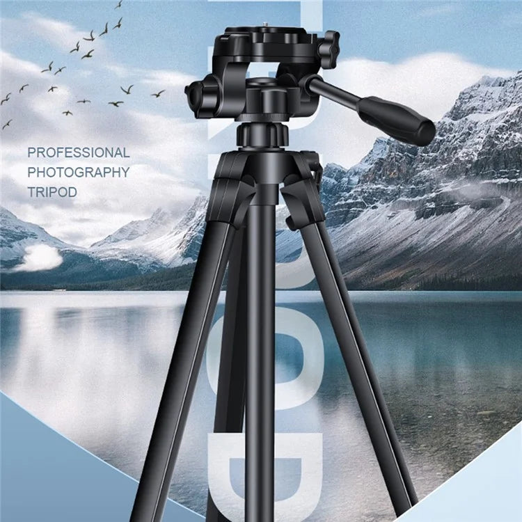 QZSD Q1730 173cm SLR Camera Phone Holder Tripod Telescopic Live Streaming Photography Floor Stand