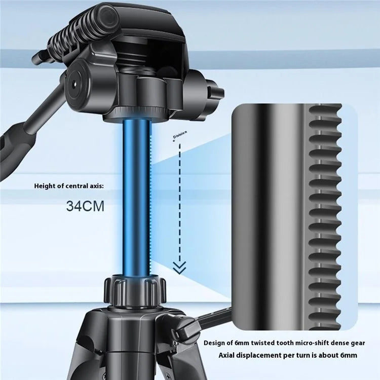 QZSD Q1730 173cm SLR Camera Phone Holder Tripod Telescopic Live Streaming Photography Floor Stand