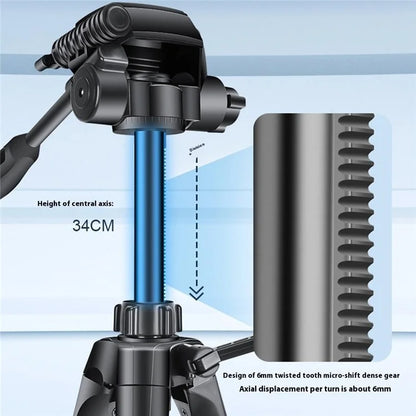 QZSD Q1730 173cm SLR Camera Phone Holder Tripod Telescopic Live Streaming Photography Floor Stand