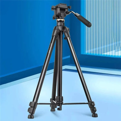 QZSD Q1750 174cm SLR Camera Phone Holder Aluminum Alloy + ABS Tripod Telescopic Live Streaming Photography Stand