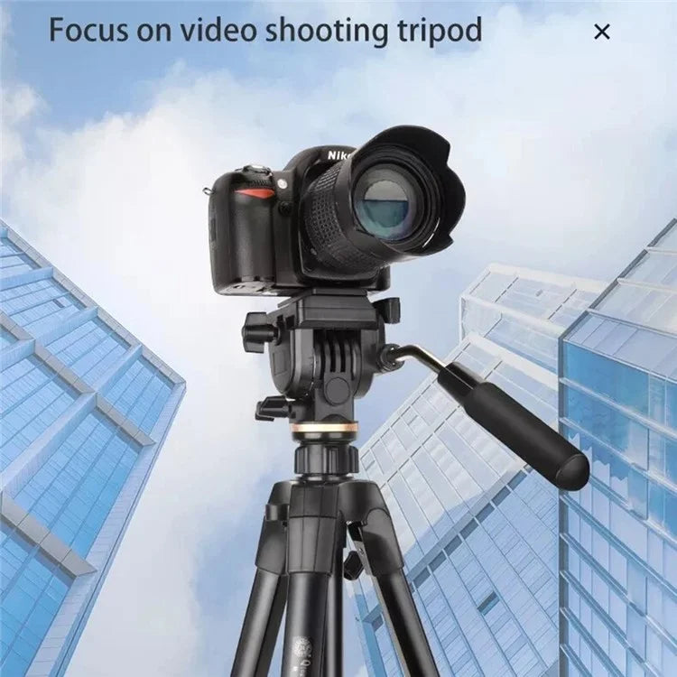 QZSD Q1750 174cm SLR Camera Phone Holder Aluminum Alloy + ABS Tripod Telescopic Live Streaming Photography Stand