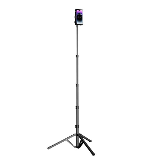JYX-M566 360 Degree Rotating Phone Holder Adjustable Height Floor Tripod Stand for Tablet
