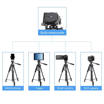 ZOMEI 1200 SLR Camera Phone Floor Stand Telescopic Live Streaming Photography Tripod