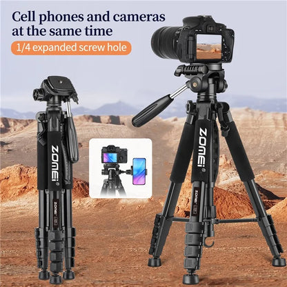 ZOMEI Q188 Camera Tripod SLR Camera Stand Mobile Phone Live Broadcast Stand Projector Fill Light Stand