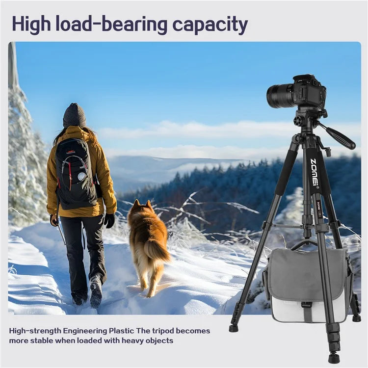 ZOMEI Q188 Camera Tripod SLR Camera Stand Mobile Phone Live Broadcast Stand Projector Fill Light Stand