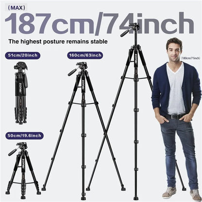 ZOMEI Q188 Camera Tripod SLR Camera Stand Mobile Phone Live Broadcast Stand Projector Fill Light Stand