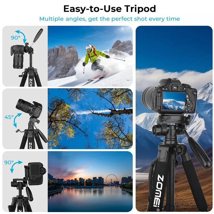 ZOMEI Q188 Camera Tripod SLR Camera Stand Mobile Phone Live Broadcast Stand Projector Fill Light Stand