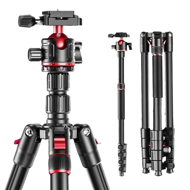 ZOMEI G200 Camera Tripod 2m 5-Section Multi-Function Folding Stand Universal Mobile Phone Live Broadcast Bracket