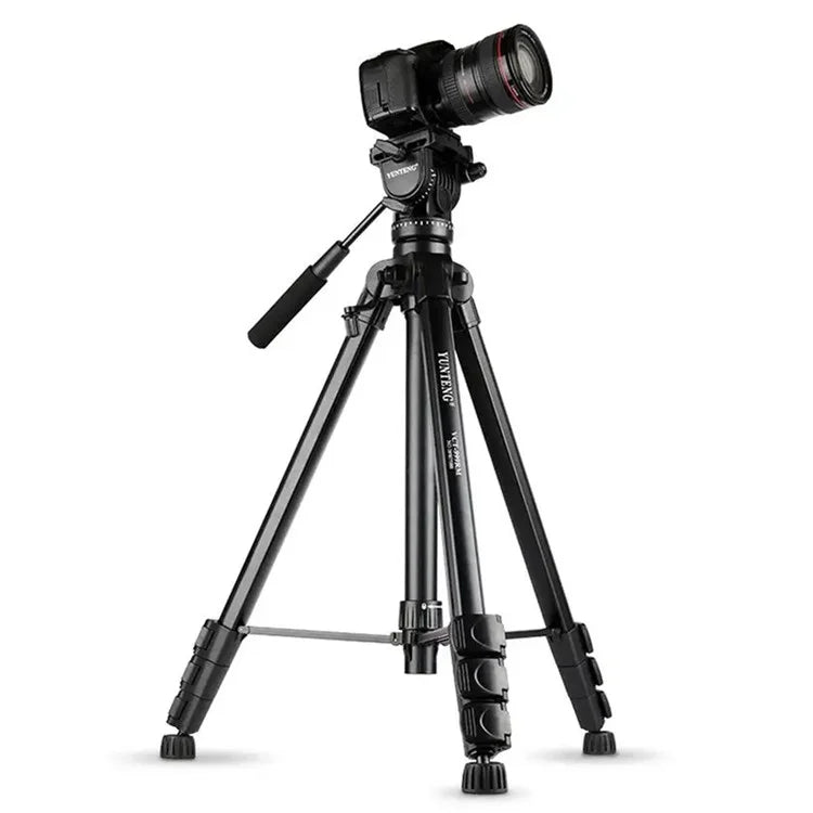 YUNTENG VCT-999RM Portable Aluminum Alloy Tripod with Quick Release Plate for Canon Nikon DSLR Camera