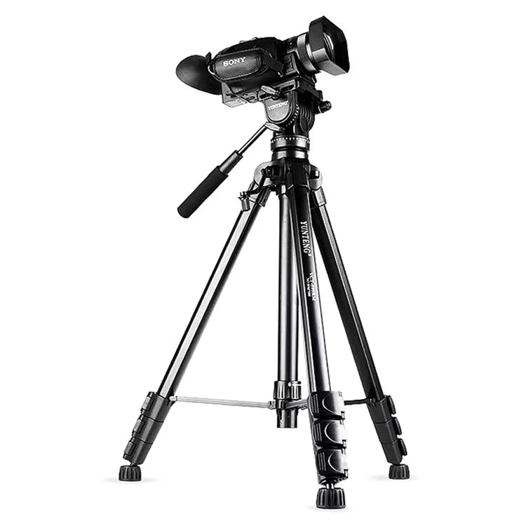YUNTENG VCT-999RM Portable Aluminum Alloy Tripod with Quick Release Plate for Canon Nikon DSLR Camera