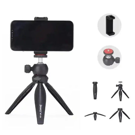 JMARY MT-20 360 Degree Ball Head Selfie Stick Folding Desktop Tripod with Phone Holder