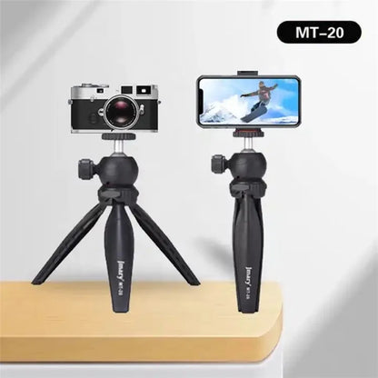 JMARY MT-20 360 Degree Ball Head Selfie Stick Folding Desktop Tripod with Phone Holder