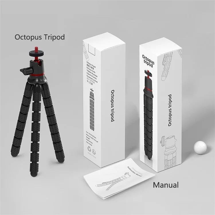 JUNNX JX-PJ-04 1 / 4" Screw Flexible Octopus Tripod Stand with Rotating Ball Head