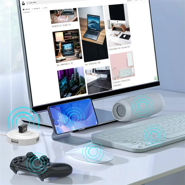 Computer USB Bluetooth 5.3 Adapter Receiver Dongle Transmitter for Laptop Headset