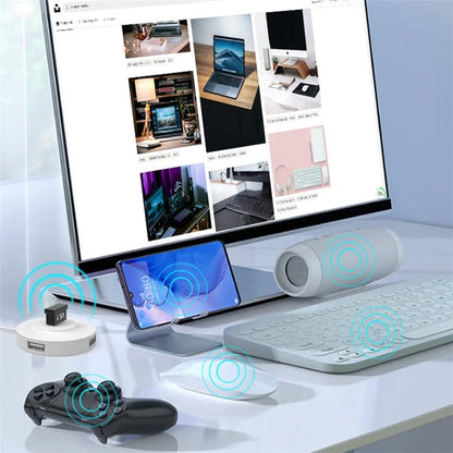 Computer USB Bluetooth 5.3 Adapter Receiver Dongle Transmitter for Laptop Headset