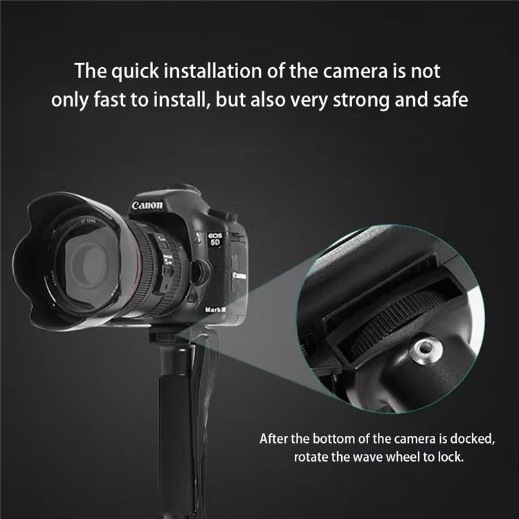 YUNTENG 218 Portable Camera Stand for Digital Cameras, DSLRs Metal Monopods Holder