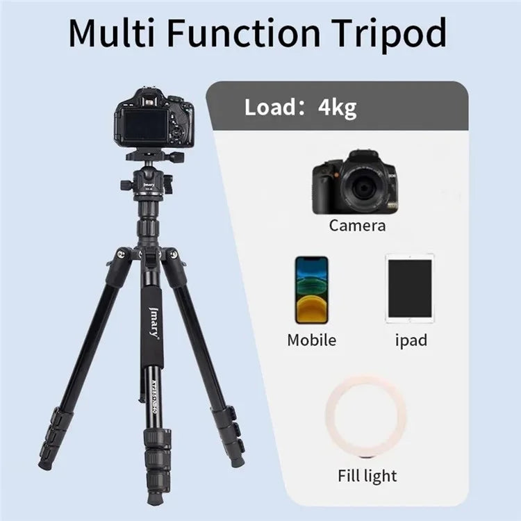 JMARY KT285+NB40 Detachable Camera Phone Stand Telescopic Live Streaming Photography Monopod Tripod