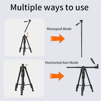 JMARY KP-2274 Multi-function Outdoor Photography Tripod 5-section Adjustable Monopod