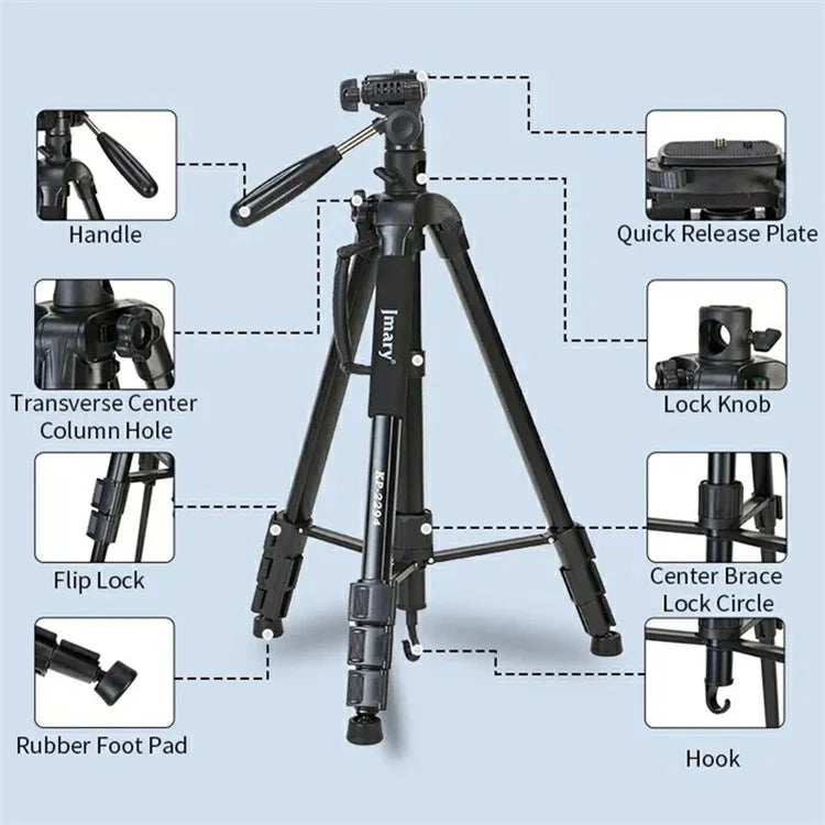 JMARY KP-2294 179cm 4-section Adjustable Monopod Multi-function Panoramic Photography Tripod