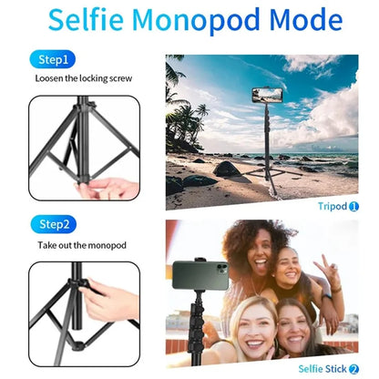 JMARY MT-40 2-in-1 5-section Height Adjustable Tripod Monopod with Phone Holder