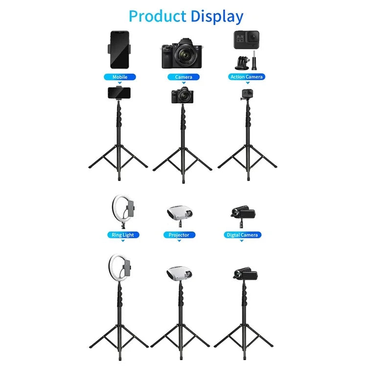 JMARY MT-40 2-in-1 5-section Height Adjustable Tripod Monopod with Phone Holder