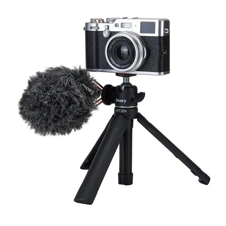 JMARY MT-27 3 Sections Adjustable Portable Live Streaming Desktop Tripod + Phone Holder