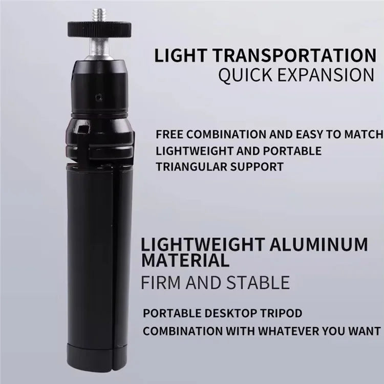 X028 Portable Webcam Tripod Stand Aluminum Alloy Extendable Desktops Tripod