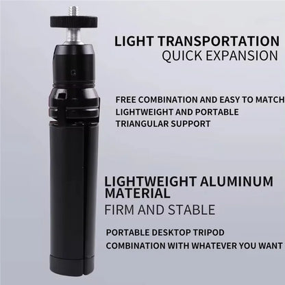 X028 Portable Webcam Tripod Stand Aluminum Alloy Extendable Desktops Tripod