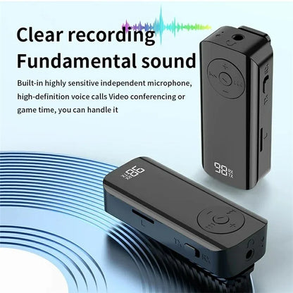 M06 Bluetooth 5.3 Audio Transmitter Lavalier Receiver for Car AUX Headphone Adapter