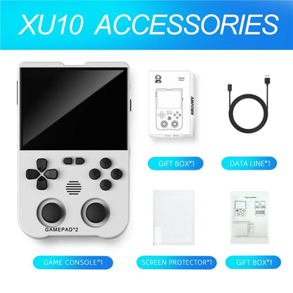 AMPOWN XU10 Dual Joy-Stick Game Machine Retro Handheld Game Console (No TF Card)
