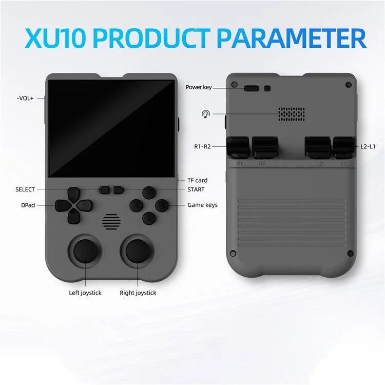 AMPOWN XU10 128GB Game Console Vintage Dual Joy-Stick Handheld Game Machine
