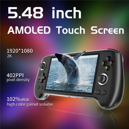 ANBERNIC RG556 Wireless Gamepad 5.48-inch AMOLED Screen Retro Joystick Game Console (English Version), with 256G TF Card