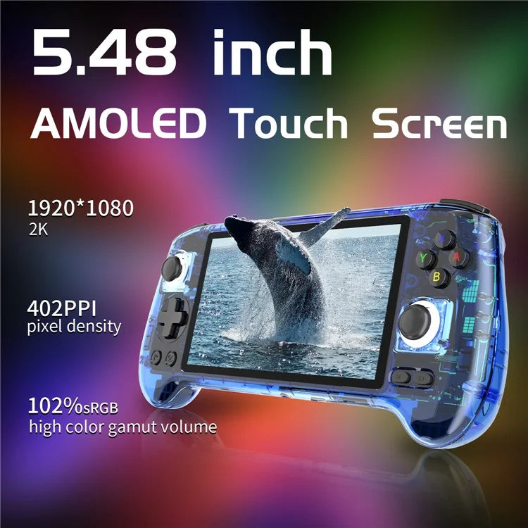 ANBERNIC RG556 8+128G 5.48-inch AMOLED Screen Retro Handheld Game Console, without Games (English Version)