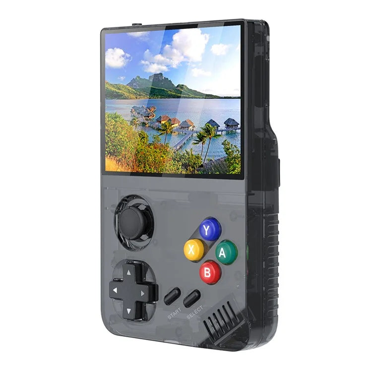 AMPOWN M19 3.5-inch IPS Screen Retro Handheld Game Console 3D Rocker Arcade Gamepad (English Version), with 64G TF Card