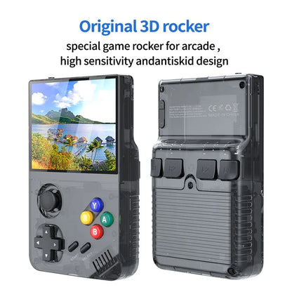 AMPOWN M19 3.5-inch IPS Screen Retro Handheld Game Console 3D Rocker Arcade Gamepad (English Version), with 64G TF Card