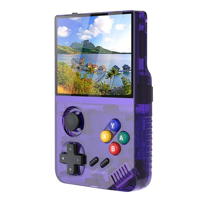 AMPOWN M19 3.5-inch IPS Screen Retro Handheld Game Console 3D Rocker Arcade Gamepad (English Version), with 64G TF Card