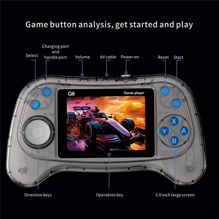 Q8 Kid's Retro Handheld Game Console Built-In 800 Games