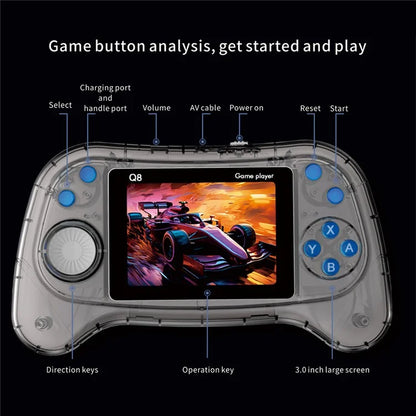 Q8 Kid's Retro Handheld Game Console Built-In 800 Games