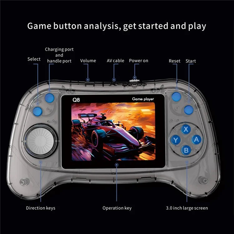 Q8 Kid's Retro Handheld Game Console Built-In 800 Games