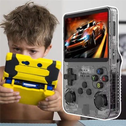 R36s 3.5 inch IPS Screen Handheld Retro Game Console with 64G TF Card