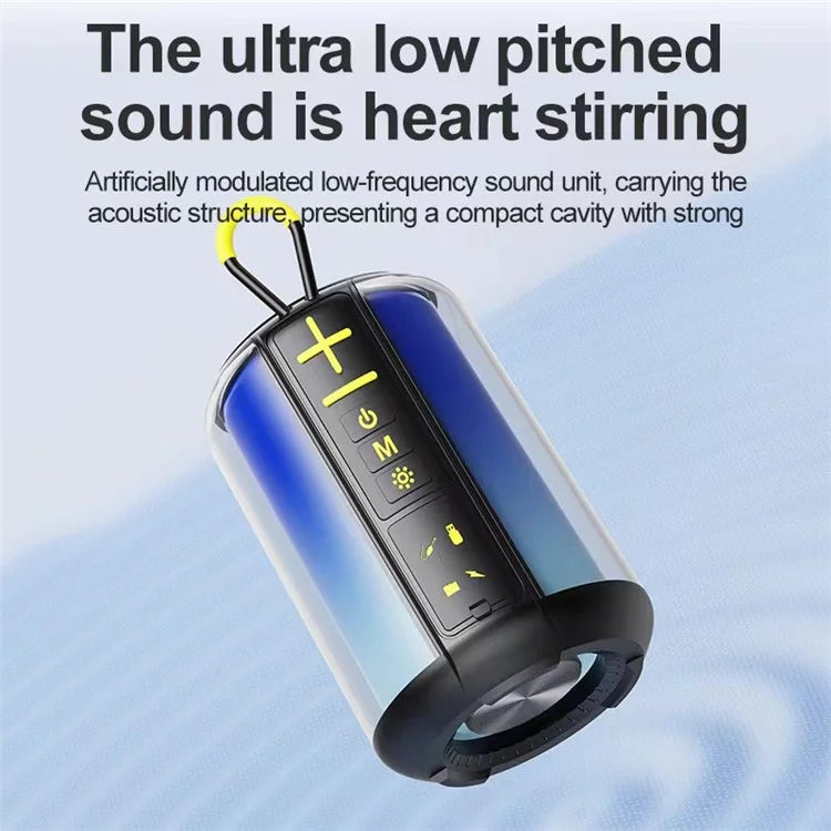 S16 Outdoor Mini TWS Bluetooth Speaker FM Radio Colorful Light Portable Subwoofer